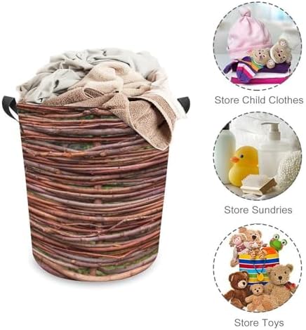 MEIKKOWoven Branches Fence Storage Basket