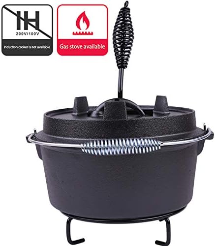 25CM Black Cast Iron Saucepan for Gas Stove