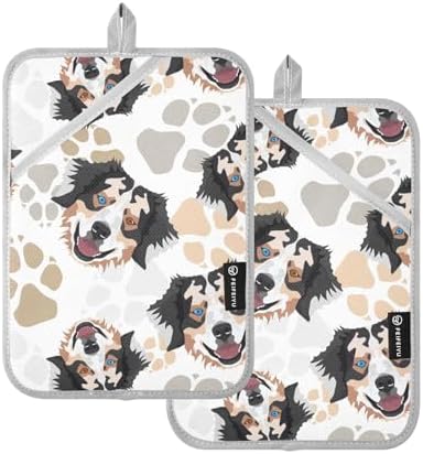 DalziumPotholder Dog Paws Set of 2