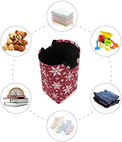 Susiyo Christmas Snowflakes Collapsible Laundry Basket for Kids