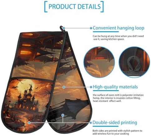 Halloween Night Castle Oven Mitt