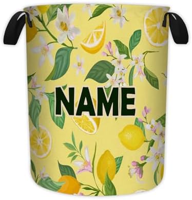 Custom Lemon Laundry Hamper Personalized Storage with Durable Design