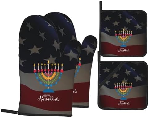 Rqwaaed Premium Heat-Resistant Oven Mitts Set