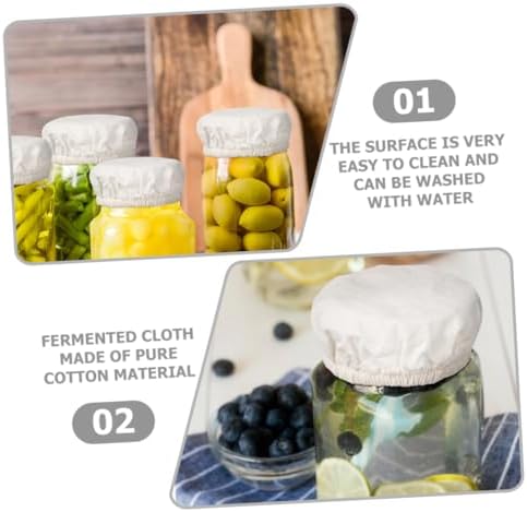 4pc Eco-Friendly Cotton Jar Lids Cook Serve Kitchen Essential