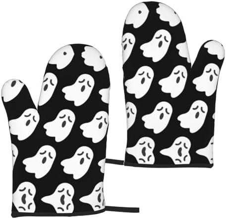 WURTON Halloween Ghost Heat Resistant Oven Mitts Set
