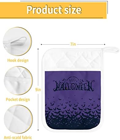 Halloween Spooky Bat 5-Piece Pot Holder Set