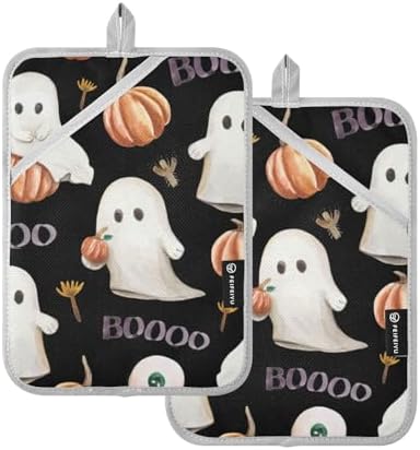 Cute Halloween Vintage Pot Holder Set