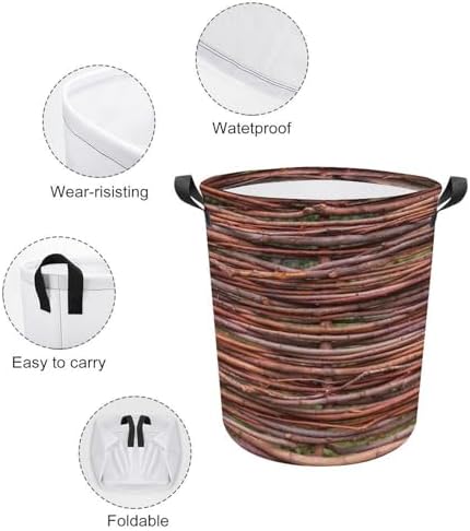 MEIKKOWoven Branches Fence Storage Basket