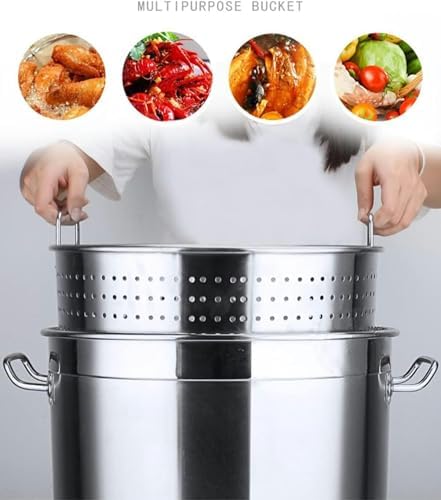WZGLODStainless Steel Seafood Steamer Basket boils pot Home Kitchen Essential