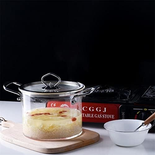 Elegant Glass Pot with Cover for Cooking and Storage