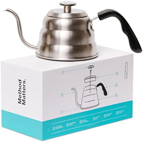 Barista Warrior Gooseneck Coffee Kettle with Thermometer