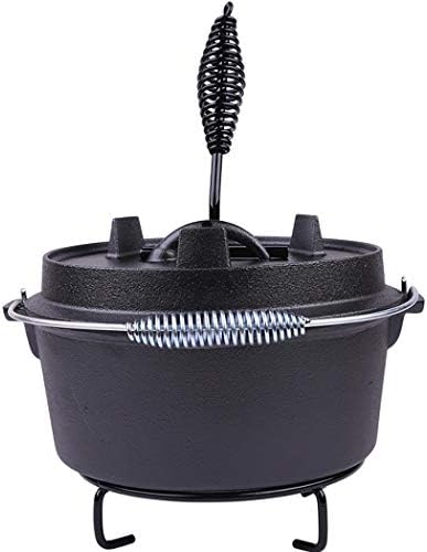 25CM Black Cast Iron Saucepan for Gas Stove