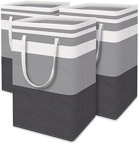 HomeHacks 3-Pack Large Laundry Basket Powerful Design Durable Waterproof