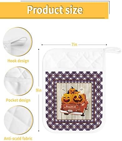 Halloween Ghost Pumpkins 5 in 1 Pot Holders