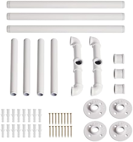IBUYKE Space-Saving 2-Piece Wall-Mounted Clothing Rack
