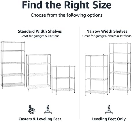 5-Shelf Adjustable Steel Storage Unit - Durable and Easy to Use