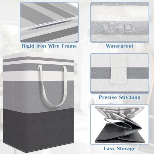 BlissTotes 3-Pack Freestanding Laundry Basket