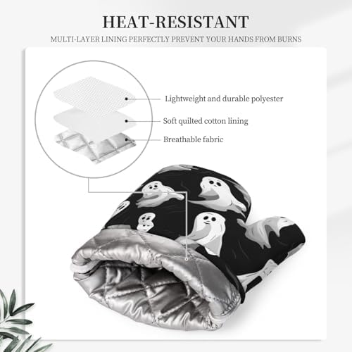 Halloween Goth Silicone Oven Mitts Set of 2