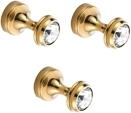 Elegant Gold Towel Hook with Shiny Crystal Design
