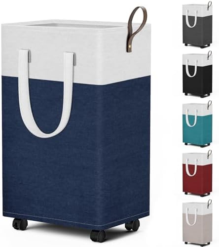 HomeHacks 75L Rolling Laundry Basket with Wheels