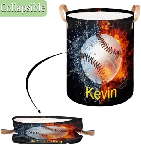 Personalized Collapsible Laundry Basket with Name for Kids Bummer and Adults