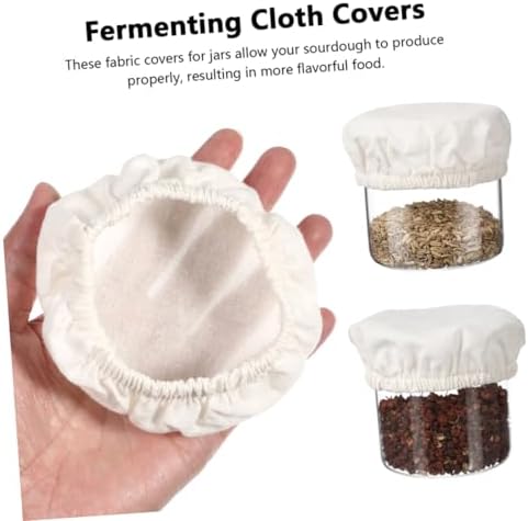 4pc Eco-Friendly Cotton Jar Lids Cook Serve Kitchen Essential