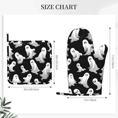 Halloween Goth Silicone Oven Mitts Set of 2
