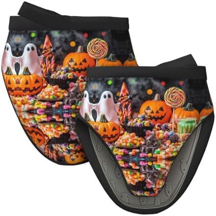Halloween Mini Oven Mitts - Heat-Resistant Pumpkin Shape Kitchen Gloves