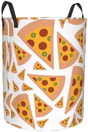 Pizza Laundry Hamper Collapsible Basket with Handles