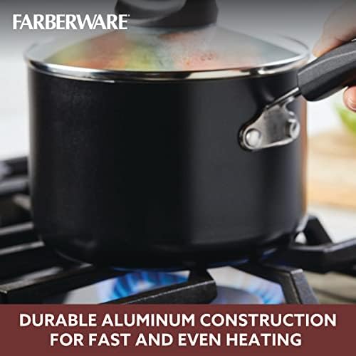Farberware Smart Control Nonstick Sauce Pan with Lid 2 Quart Black