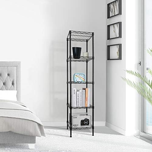Strong HelperGIOTORENT 5-Tier Metal Shelf Black