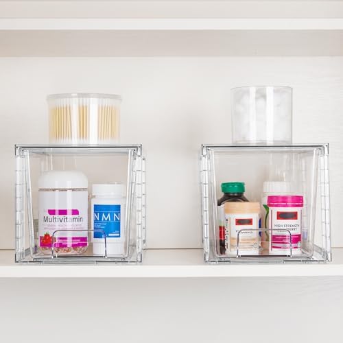 Vtopmart 4-Piece Stackable Acrylic Storage Drawers