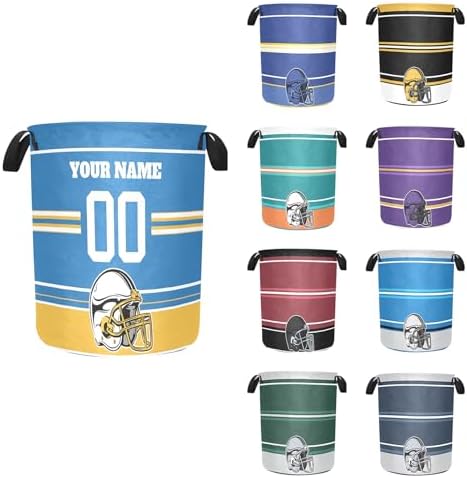 Custom Football Style Laundry Hamper for Kids Lightweight Durable Storage Solution
