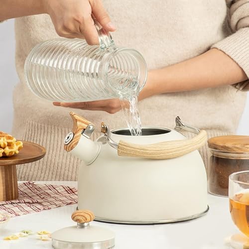 26 Quart Whistling Tea Kettle with Ergonomic Handle - Effortless Tea Brewing Experience