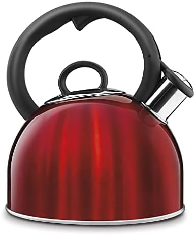 2-Quart Metallic Red Tea Kettle