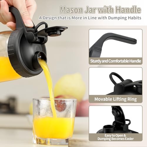 Wide Mouth Mason Jar Lids with Handle