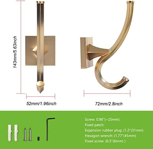 TUNNY Vintage Wall Hooks - 2Pack