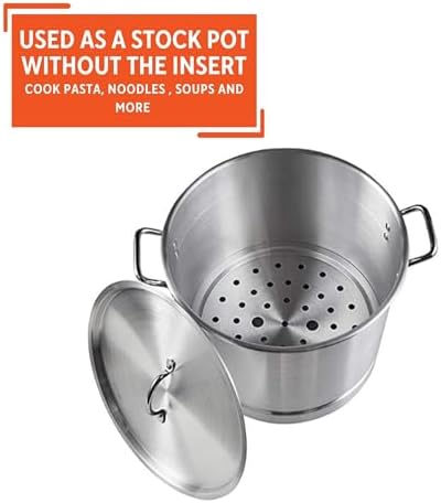 IMUSA 4PC Aluminum Steamer Set with Lids Silver
