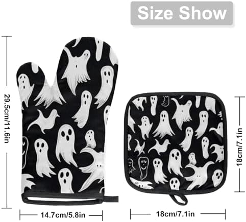 Halloween Ghost Pot Holder Set