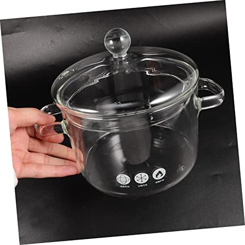 High Borosilicate Glass Stockpot with Double Handles and Lid