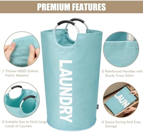 Big Strong Smooth Large Foldable Laundry Basket for Home