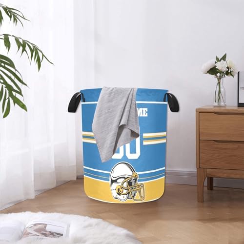 Custom Football Style Laundry Hamper for Kids Lightweight Durable Storage Solution