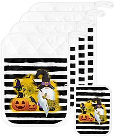 Gnome Pumpkin Pot Holder Set
