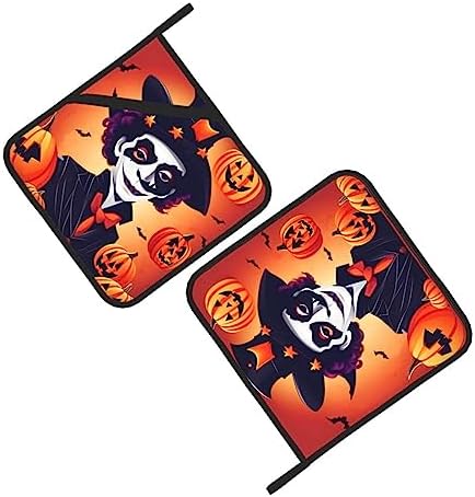 Happy Halloween Heat-Resistant Potholders Set