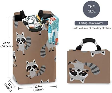 MOYYO Animal Cute Raccoon Laundry Basket - Durable Collapsible Organizer