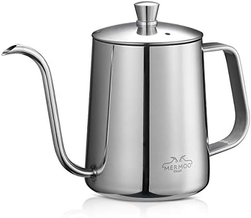 MERMOO YILAN Gooseneck Coffee Kettle 21oz Silver
