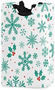 Luxury Winter Christmas Snowflakes Laundry Hamper