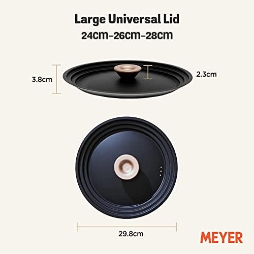 Sturdy Stackable Pots Pans Lid Matte Black