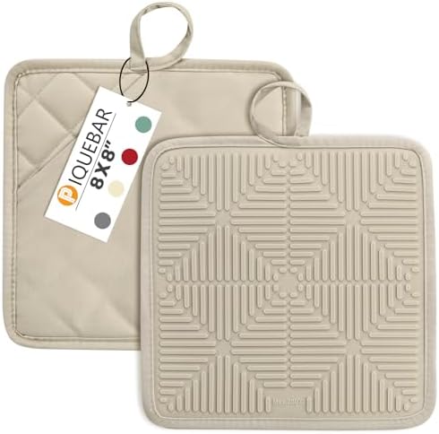 Two-Piece Heat-Resistant Silicone Potholders