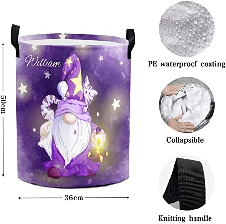 Starry Star Gnome Waterproof Folding Laundry Basket